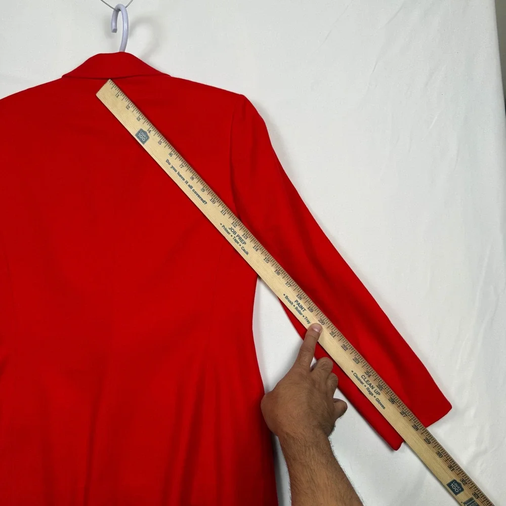 Pendleton Vintage Red 100% Virgin Wool Blazer Jacket Made in USA Single Button